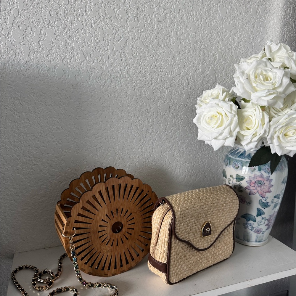 Chic Tan and Cream Crossbody Bag Set